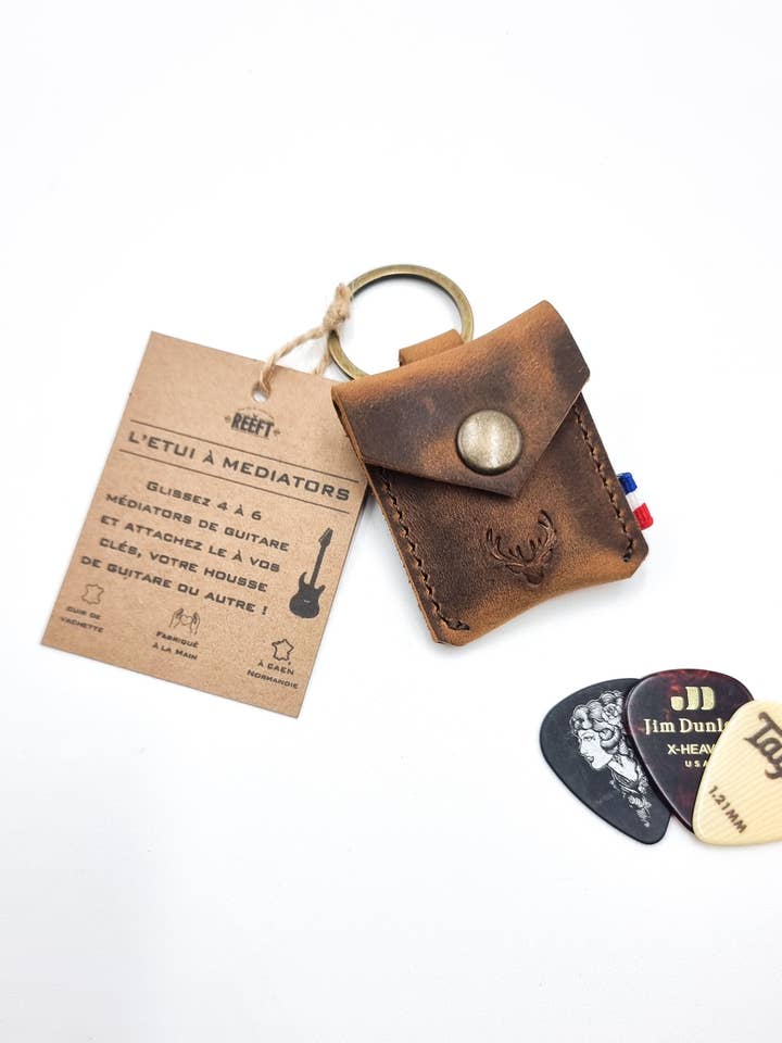 Portaplettri in pelle con portachiavi per la vendita all'ingrosso da parte di Reeft Leather Goods