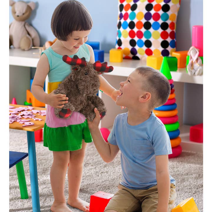 Cota Global - Wholesale Stuffed/Plush Toy - Kids & Baby - Super Soft Plush - Plaid Curly Moose5