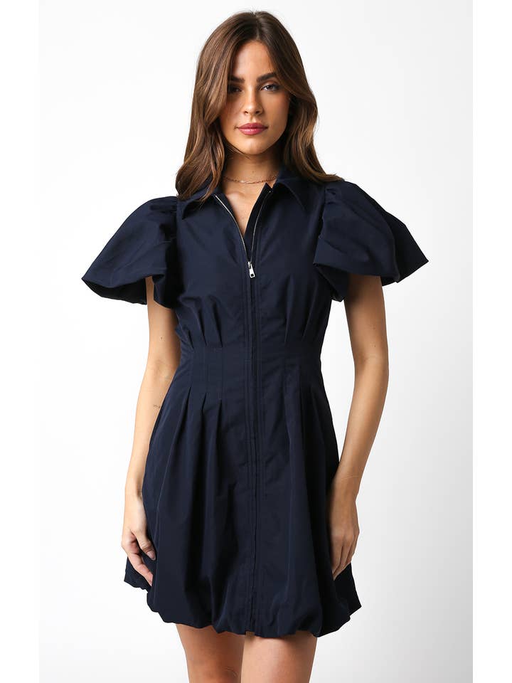 Olivaceous - Wholesale Dress - Women's - Melissa Bubble Mini Dress3