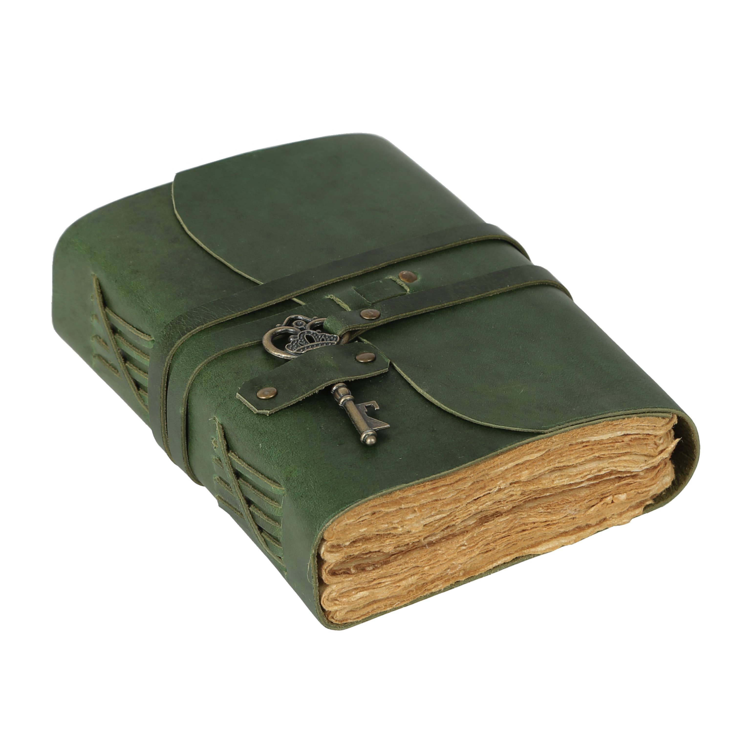 Tuzech Leather - Vente Journal intime - Journal Vintage Rétro Carnet de Voyage un Cahier en Papier Fait Main Exclusif avec Clé Livre Relié en Cuir des Ombres Hocus Pocus pour Homme et Femme7