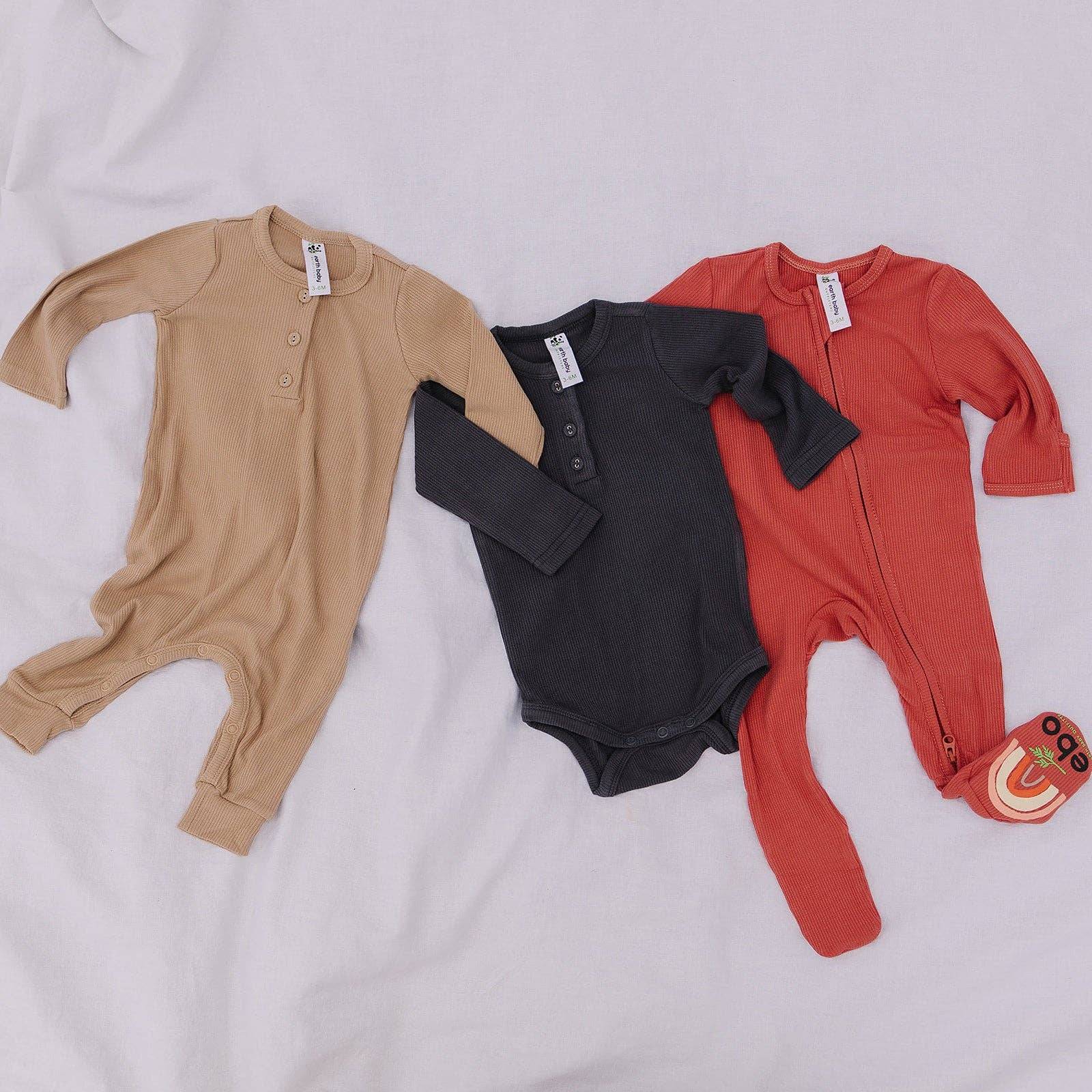 Earth Baby Outfitters - Wholesale Jumpsuit - Baby - Bamboo Ribbed Long Sleeve Henley Romper11