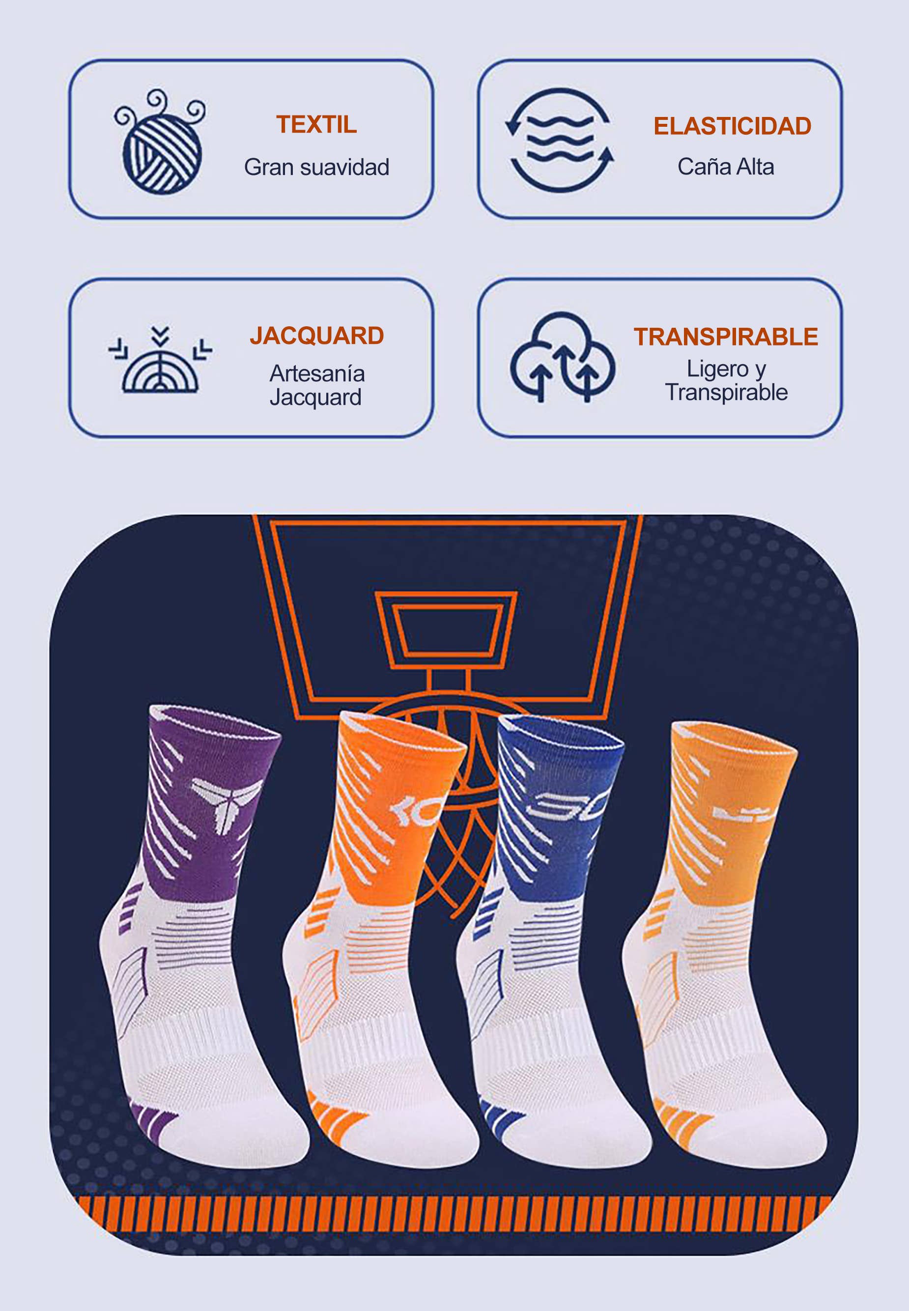 Ivedin - Wholesale Socks - Unisex - Professional Basketball Sports Socks Packs4
