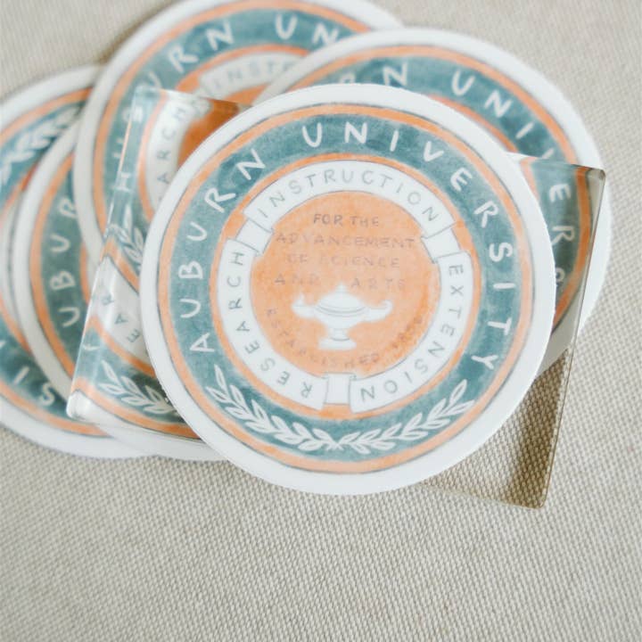 Gracefully Made Art - Wholesale Sticker - Auburn University Seal Sticker, Collegiate, Gameday