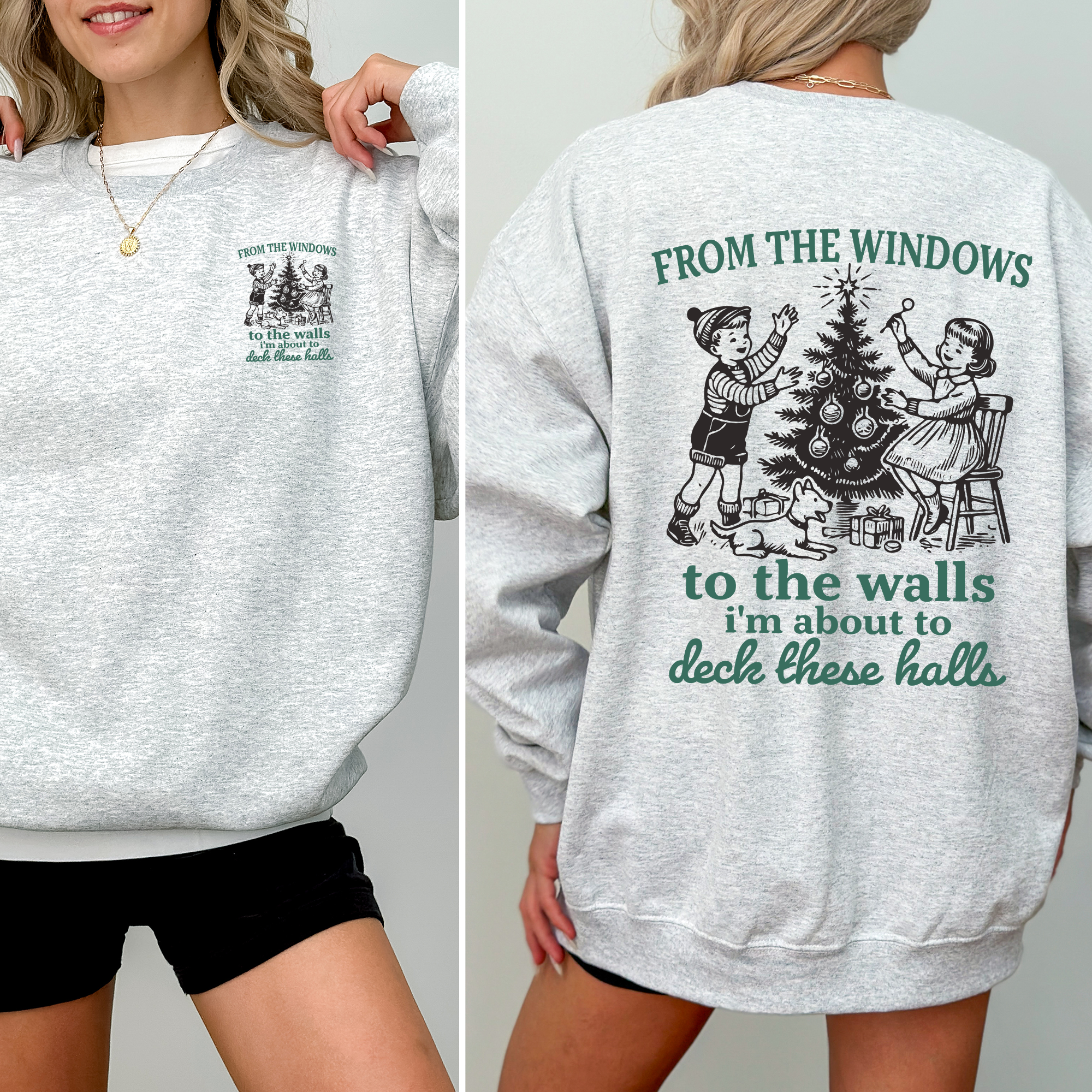 Refinery Number One LLC - Wholesale Graphic Sweatshirt - Unisex - From The Windows To The Wall, Christmas, Song, Sweatshirt3