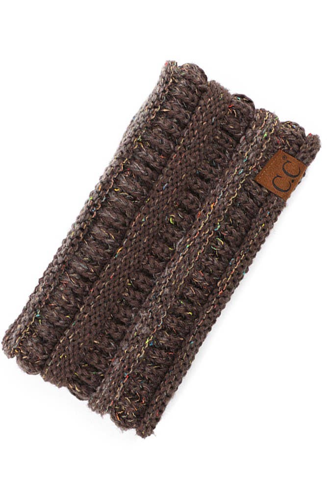 Hana - Wholesale Haarband - Dames - C.C Ombre geribbelde confetti gebreide paardenstaart hoofdband0