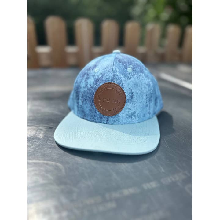 Little Bird Bamboo - Wholesale Baseball Cap - Kids - Blue Acid Wash SnapBack Hat