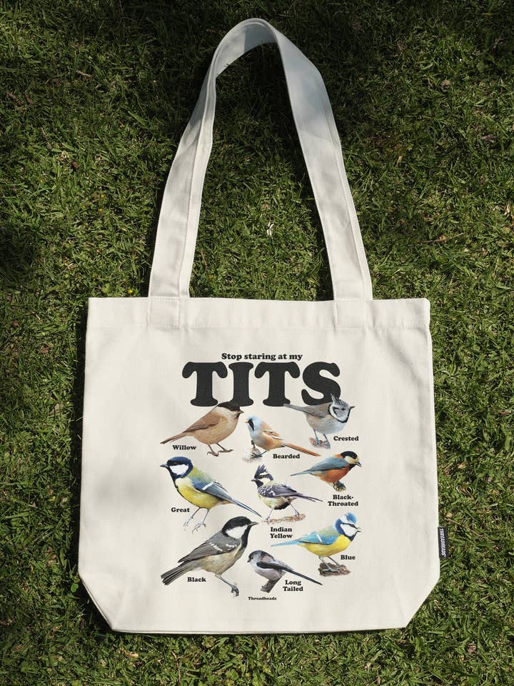 Stop Staring At My Tits Tote Bag for wholesale by Threadheads