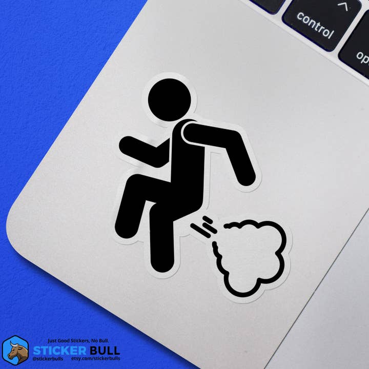 Sticker Bull – Adesivo por atacado – Autocolante Guy Farting Meme, Adesivo Vinil Impermeável5
