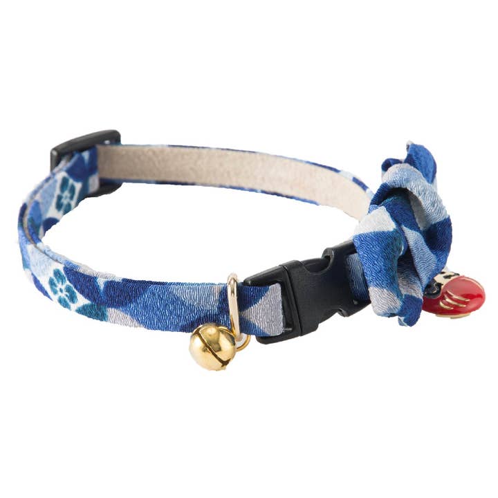 MOON-X USA, INC. – coleira - Gato por atacado – Gola de Gato Daruma Charm com Gravata Bow (Azul)2