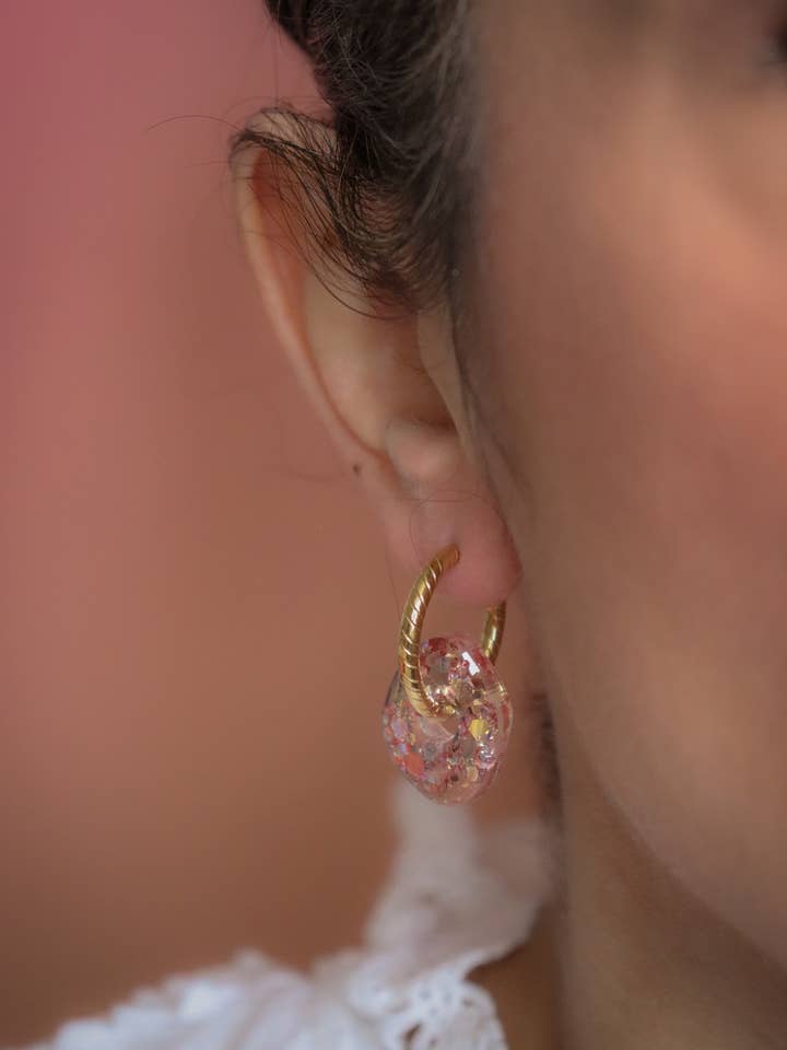 Creolen Céleste Staub Gold für den Großhandel von CG Home