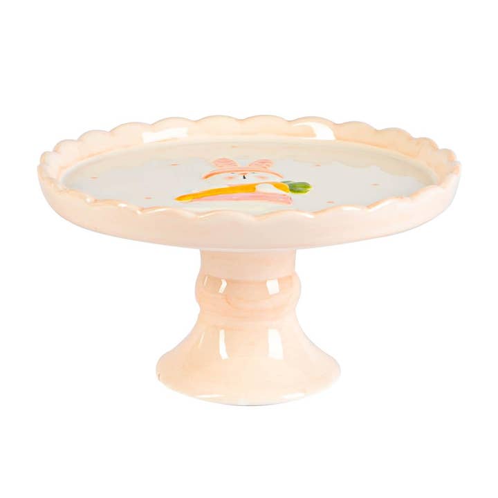 Rinkit Ltd - Wholesale Cake Stand - Nicola Spring Easter Bunny Cake Stand - 18cm - White0