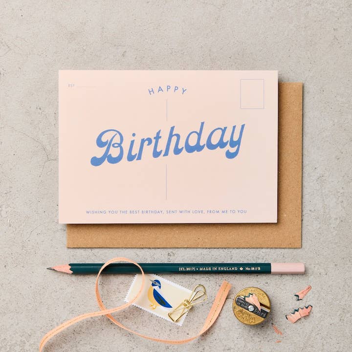 Carte d'anniversaire bord de mer pour la vente par Katie Leamon