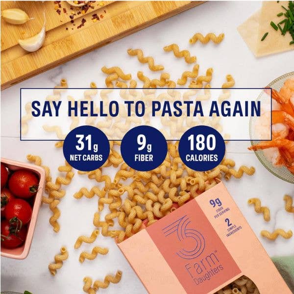 3 Farm Daughters - Wholesale Pasta - High Fiber Cavatappi - Gut Friendly, Low GI, USA Grown Pasta7