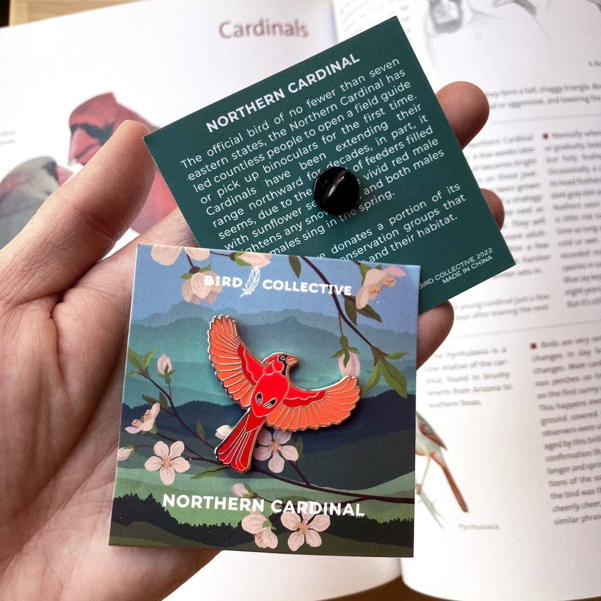 Bird Collective - Wholesale Lapel Pin/Button - Northern Cardinal Enamel Pin1