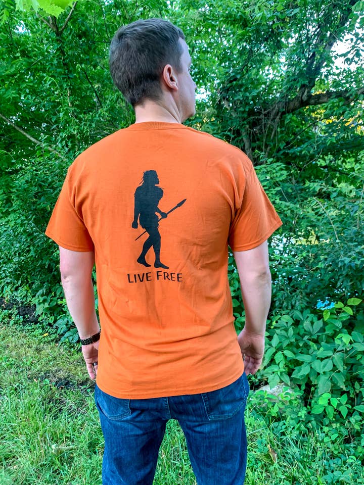 Live Free Dry-Fit T-Shirt for wholesale by The Original Neanderthal LLC