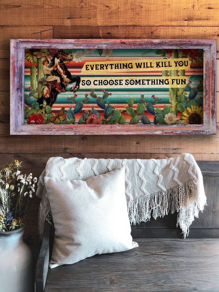 Alt vil dræbe dig - 18 „x 36" stort rektangel kunstværk for engroshandel hos TroubleMaker Trading Company