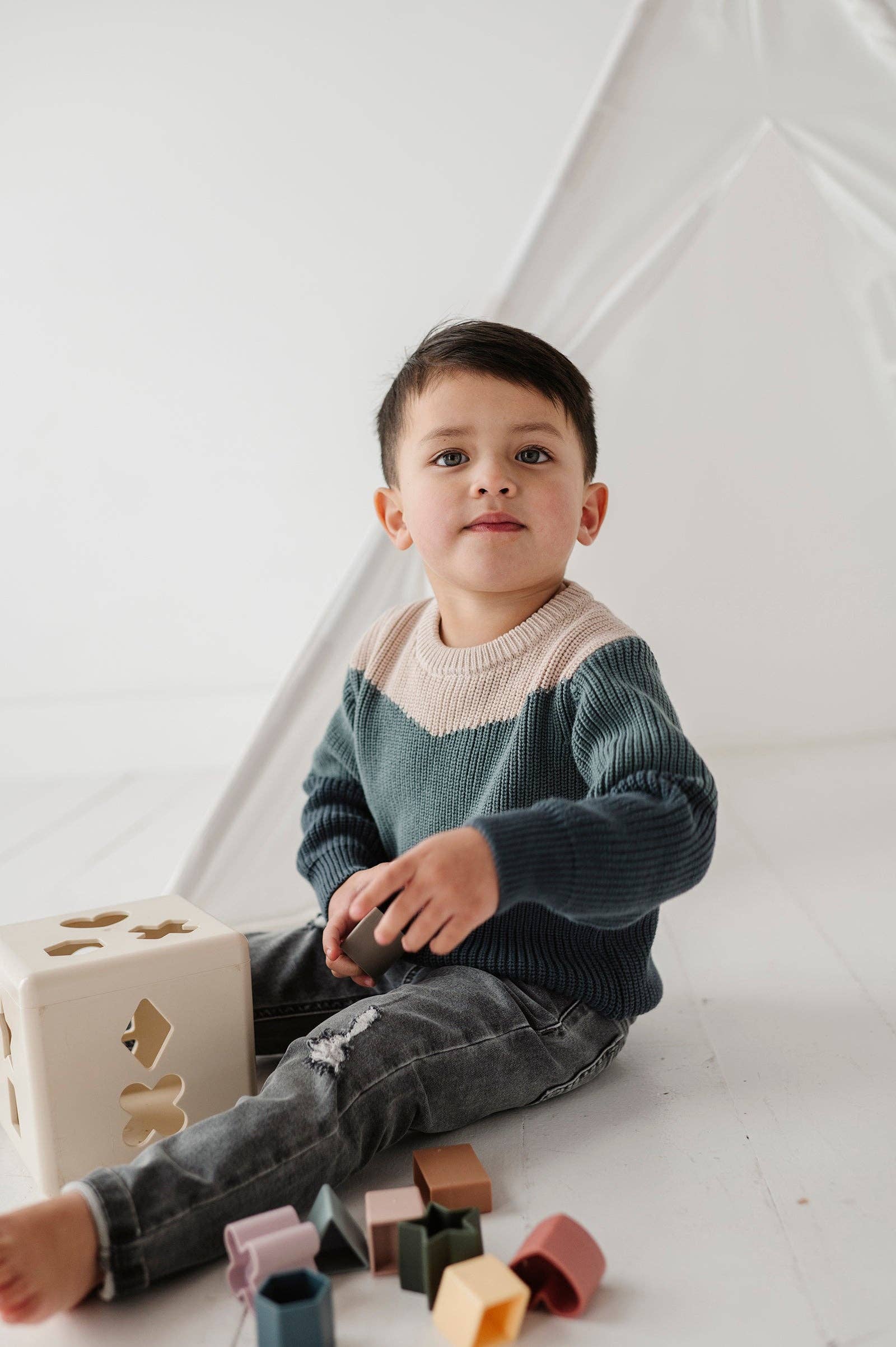 babysprouts clothing company - Wholesale Knit Sweater - Kids - Babysprouts Colorblock Knit Sweater8