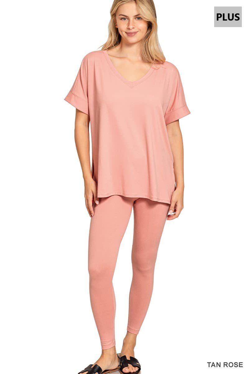 42POPS - Wholesale Lounge Set - Women's - '...Plus Microfiber Top & Leggings 2pc Set34