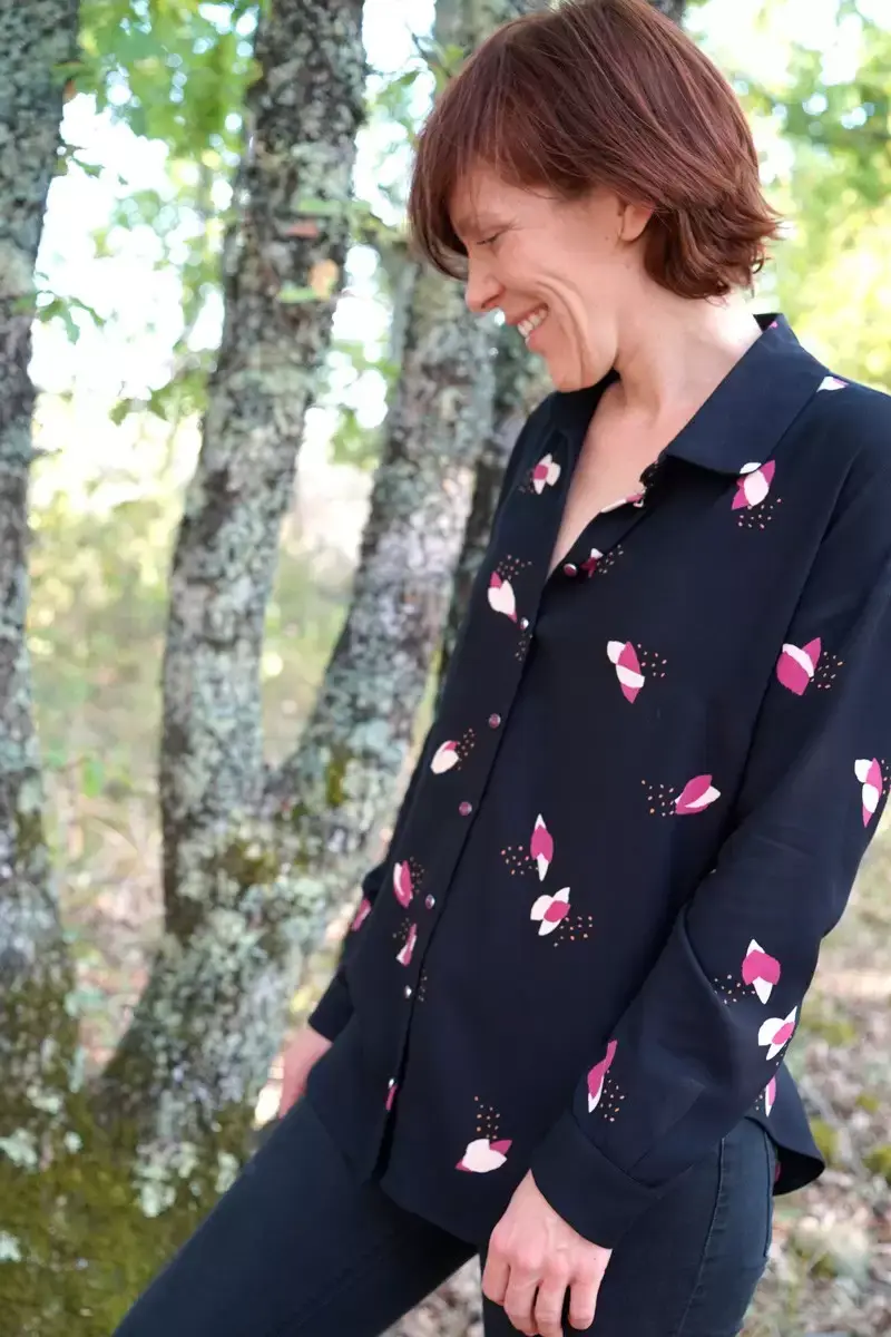 Eglantine et Zoé - Wholesale Fabric - Fago Black Liquorice Viscose Twill Fabric5