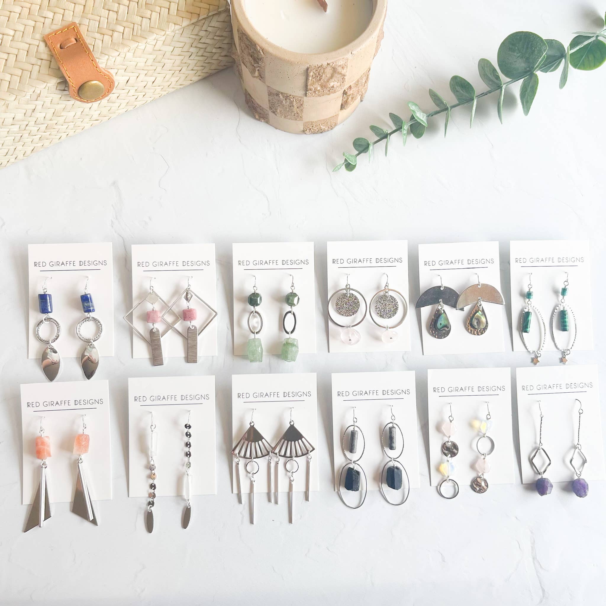 Red Giraffe Designs - Wholesale Dangle Earrings - Assorted Long Silver Earrings5