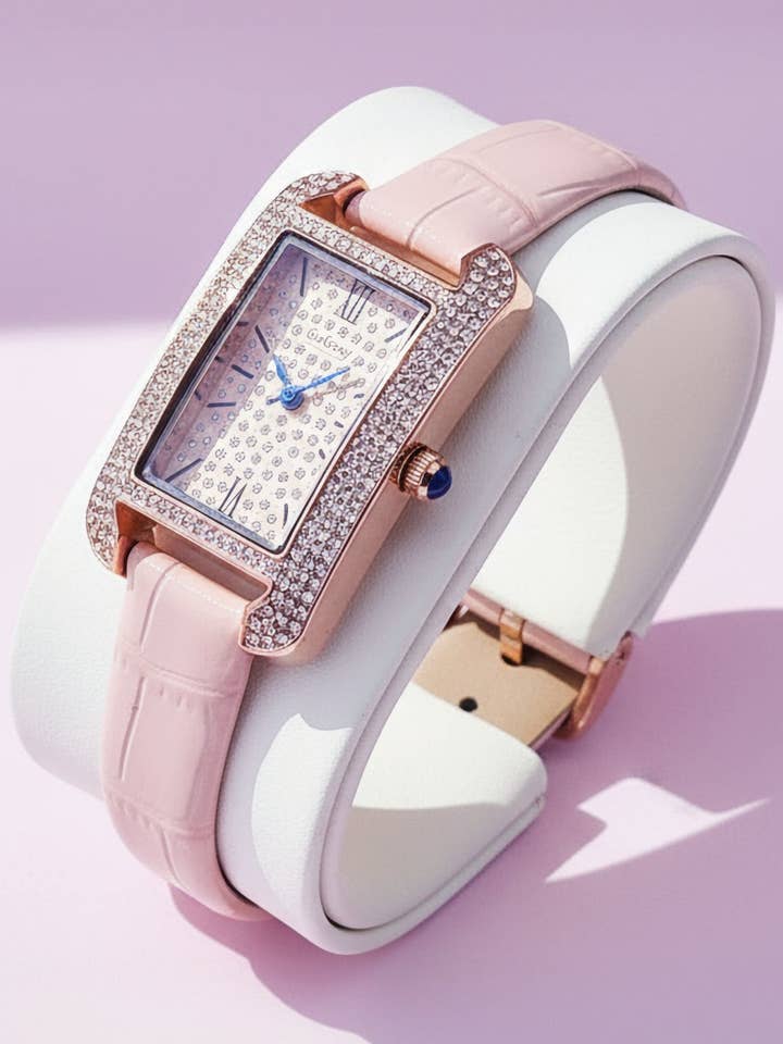 Kristallinfattning Avlångt Armbandsur för wholesale av Arya Jewellery Wholesale