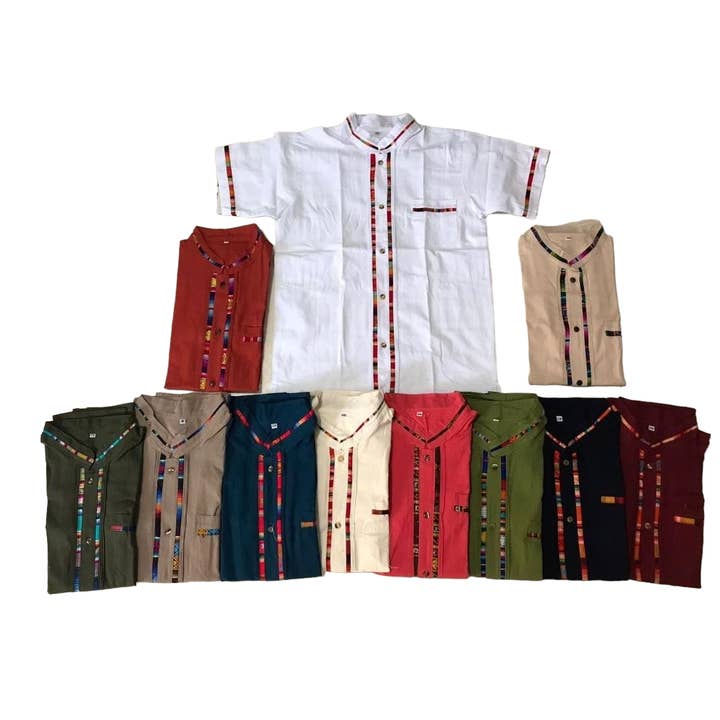 Coralillo men Shirt Mexican Shirt Summer men's Shirt Mexican for wholesale by Puerta21