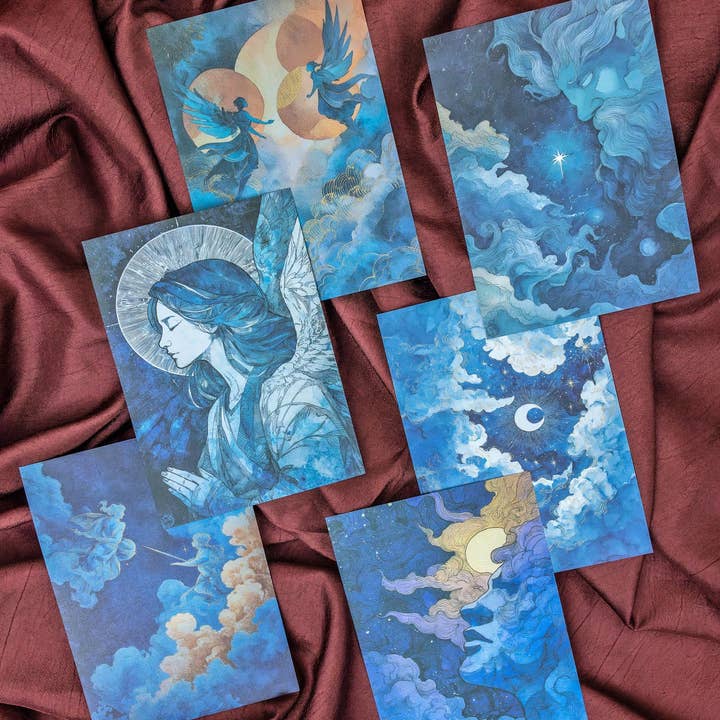 Ensemble de Papiers Merveilles Célestes pour la vente par CoraCreaCrafts