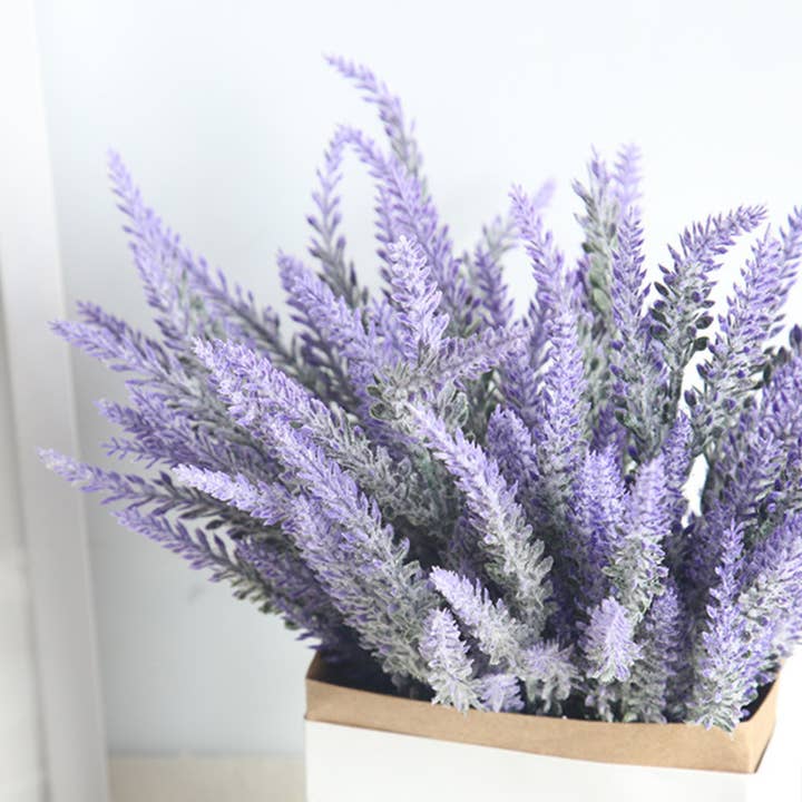 Angel Isabella - Wholesale Artificial flowers - 14" Artificial Frosted Lavender bush8