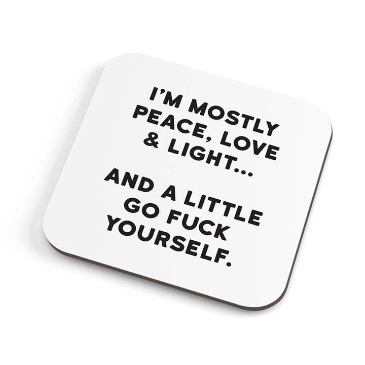 Peace Coaster - cork backed and reusable! for wholesale by Redback Cards - ALL duties and tariffs paid