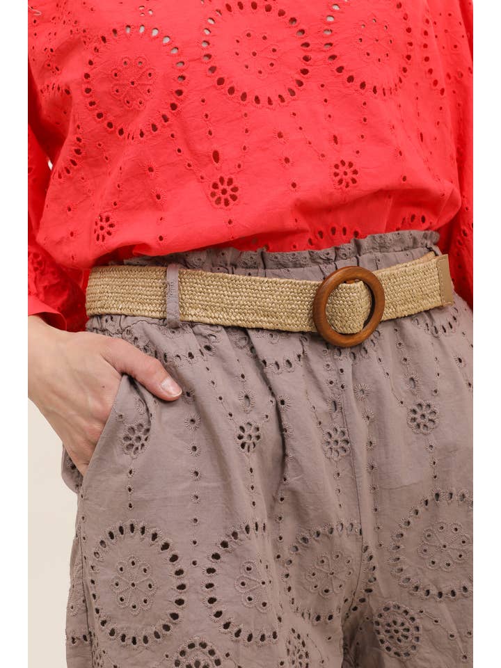 LÉA & LUC - Wholesale Shorts - Women's - Broderie anglaise shorts in 100% cotton REF. 250218