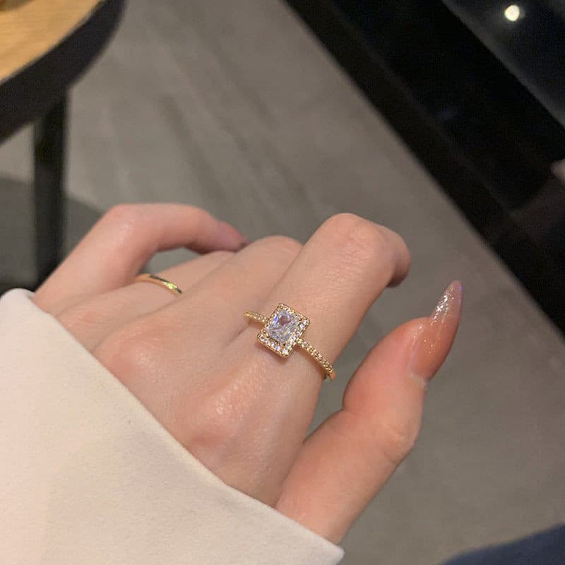 Gold Fashion Emerald Cut Ring for wholesale on Faire3