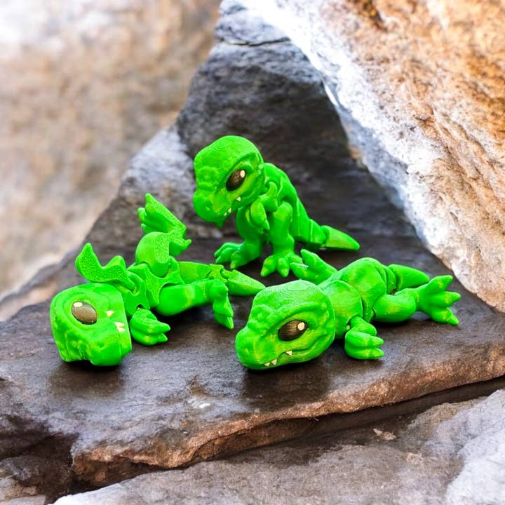 Tiny T-Rex 3D Figure (movable) - 3DPrintZoo for wholesale by Der Krämer Factory