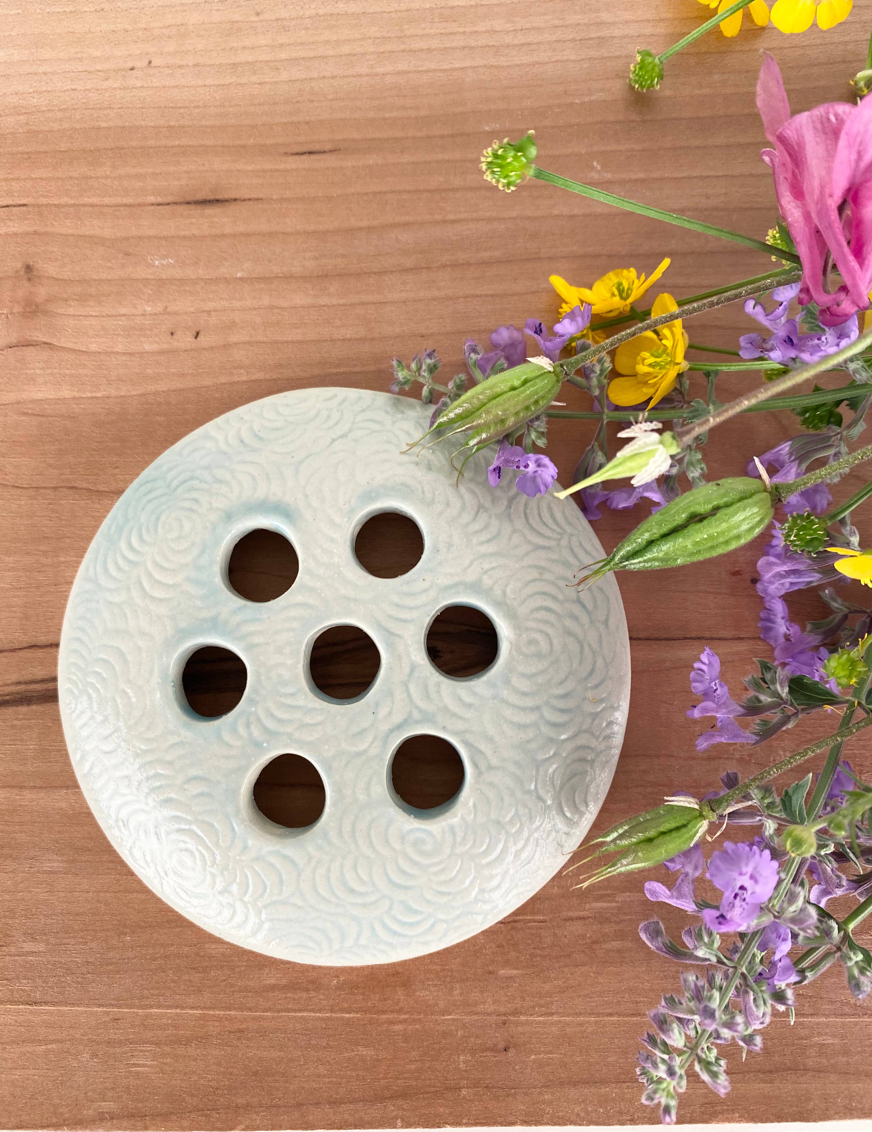 Hester's Studio - Wholesale Decorative Tabletop Object - Mason Jar Flower Frog Topper2