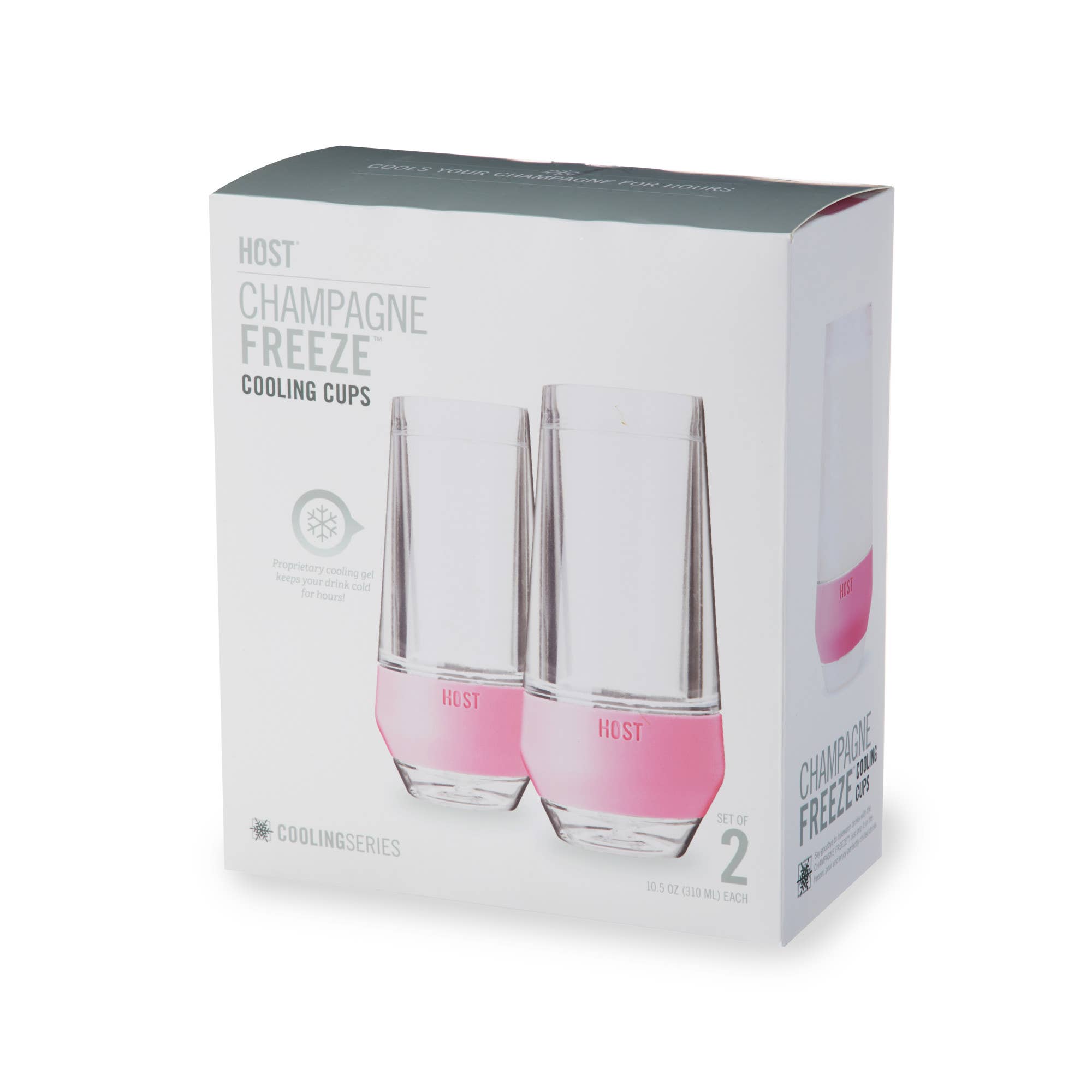 HOST - Vente Verres à vin - Coupes de refroidissement Champagne FREEZE™ en teinte rose, ensemble de 21