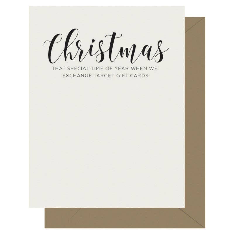 Letterpress Jess - Wholesale Christmas Card - Holiday Crass Calligraphy Christmas Letterpress Card0