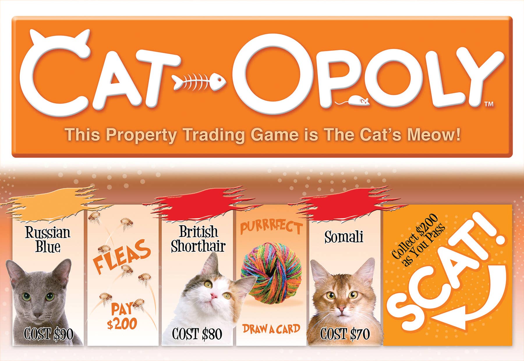 Outset Games and Cobble Hill Puzzles - Wholesale Board Game - Cat-Opoly Board Game