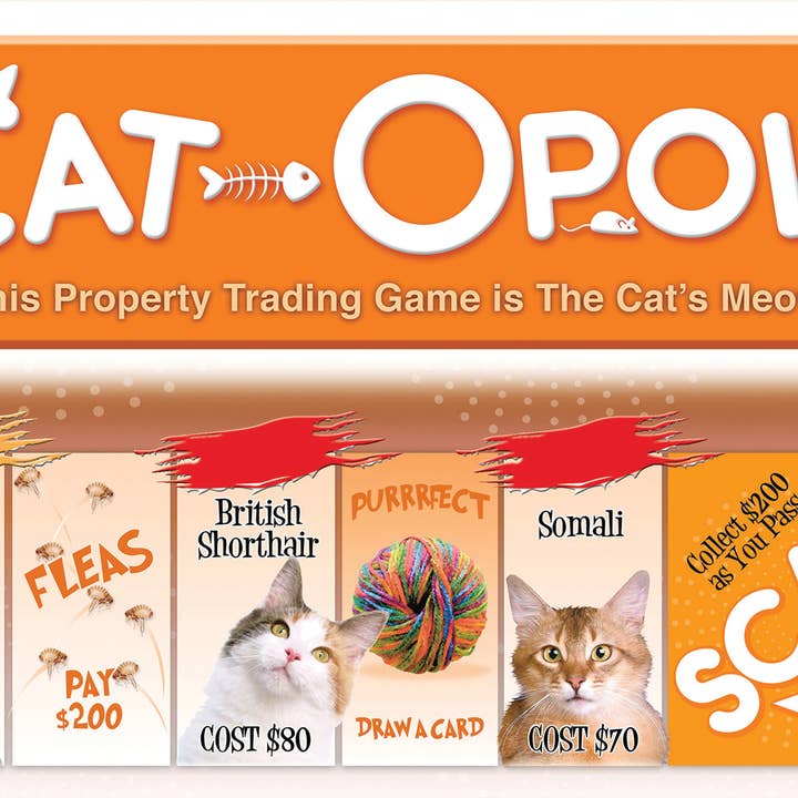 Cat-Opoly Board Game for wholesale by Outset Games and Cobble Hill Puzzles