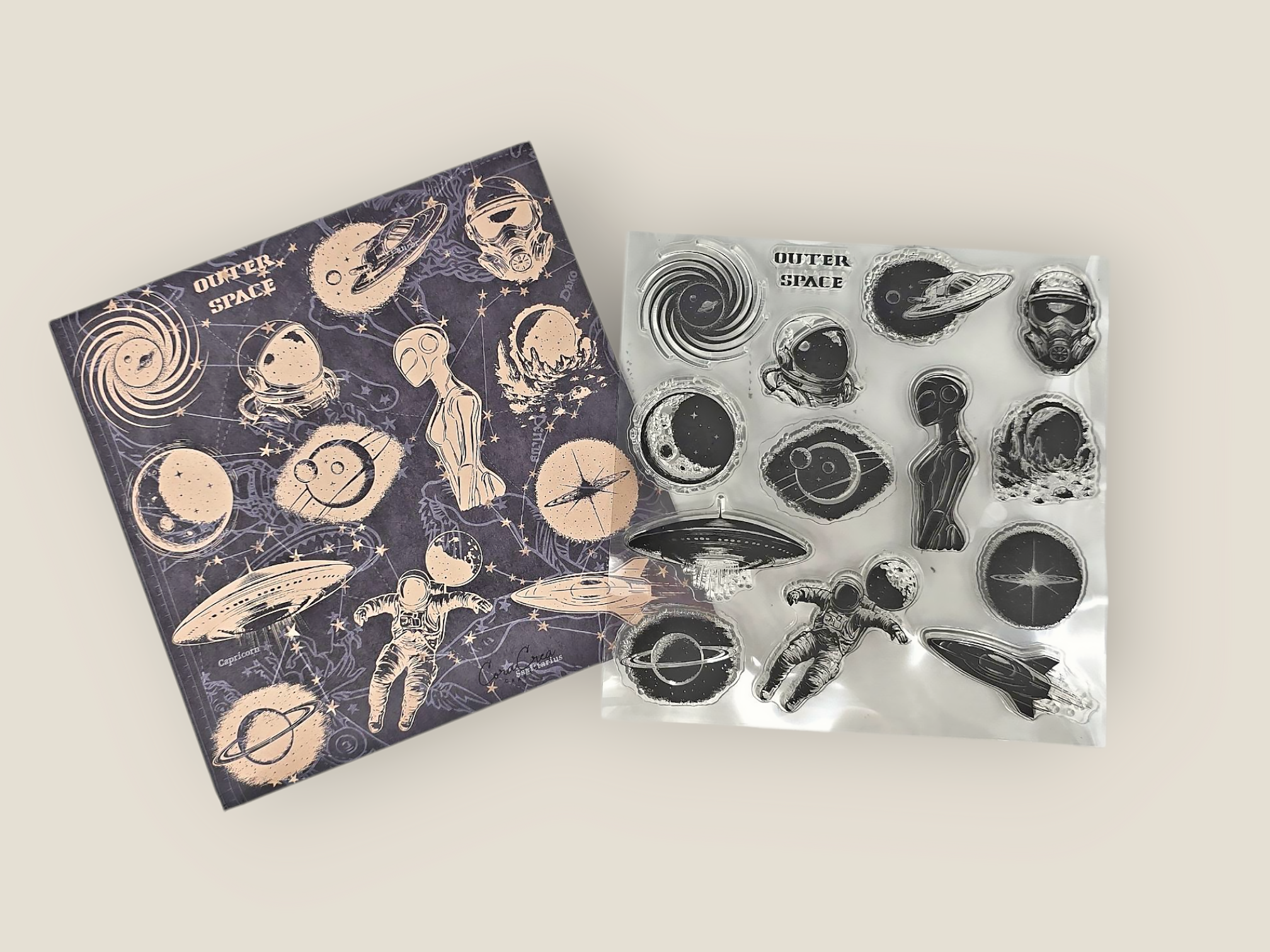 CoraCreaCrafts - Wholesale Rubber/Decorative Stamp - Space Clear Stamps2