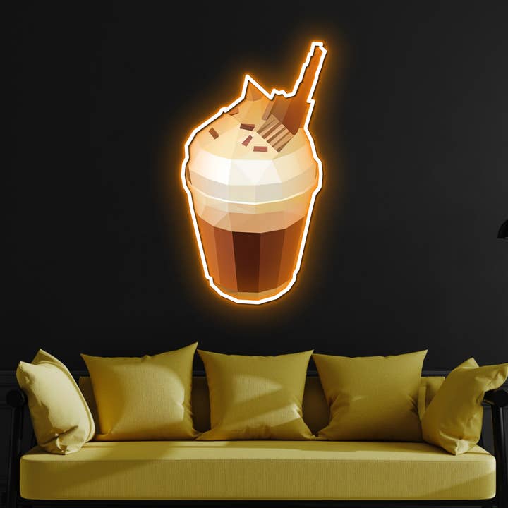 Glow Neon - Wholesale Neon Sign - Chocolate Milk Led Neon Print For Coffee Shop Wall Art Decor