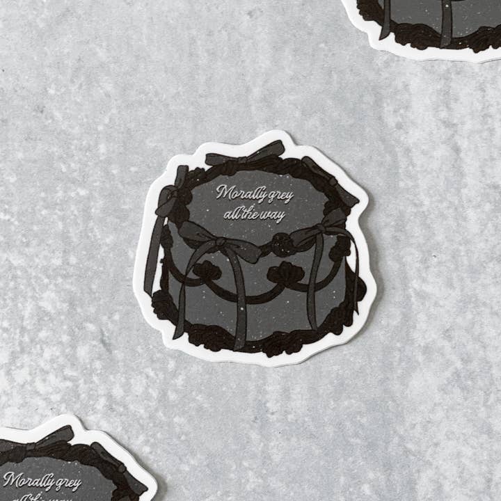 Wolf & Wren Co. - Wholesale Sticker - Morally Grey All The Way Cake Sticker