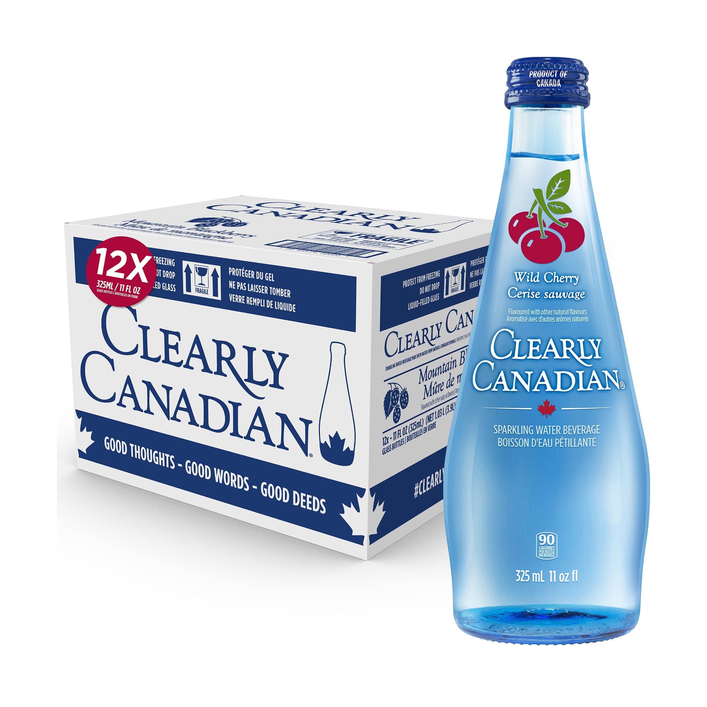 L&F Universal Goods - Wholesale Sparkling Water - CLEARLY CANADIAN WILD CHERRY SPARKLING WATER 11OZ/12PK0
