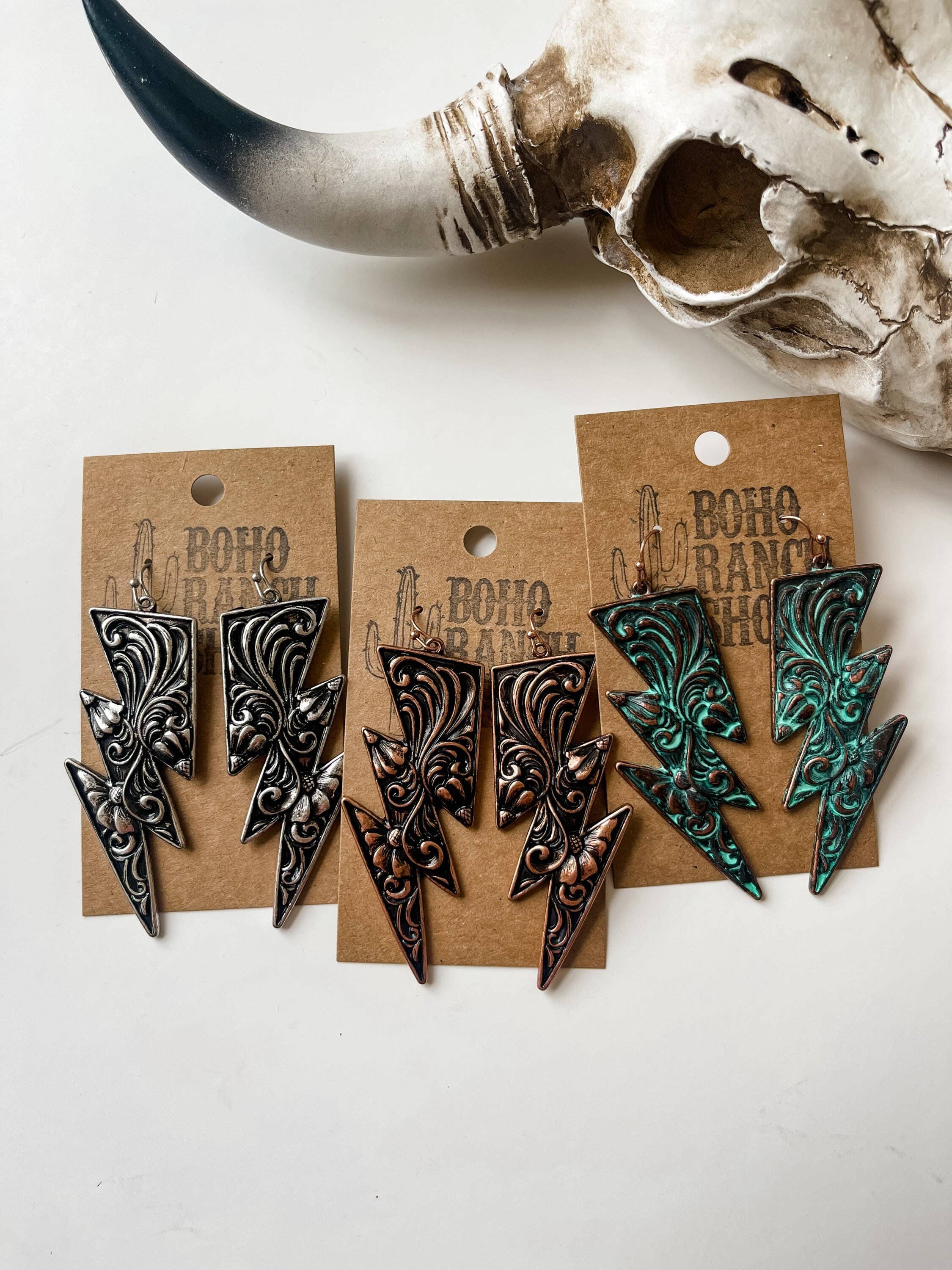 Boho Ranch Shop – wholesale Dangle earrings – Floral Casting Dangle Earrings5