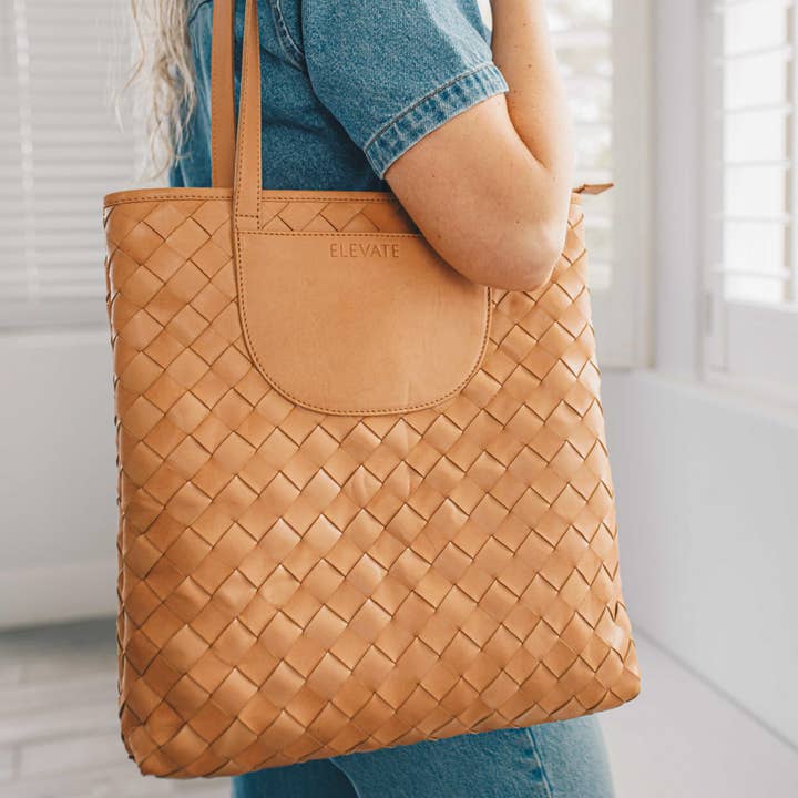 Elevate - Vente Tote bag – femme - Cabas en cuir tressé Shirin4