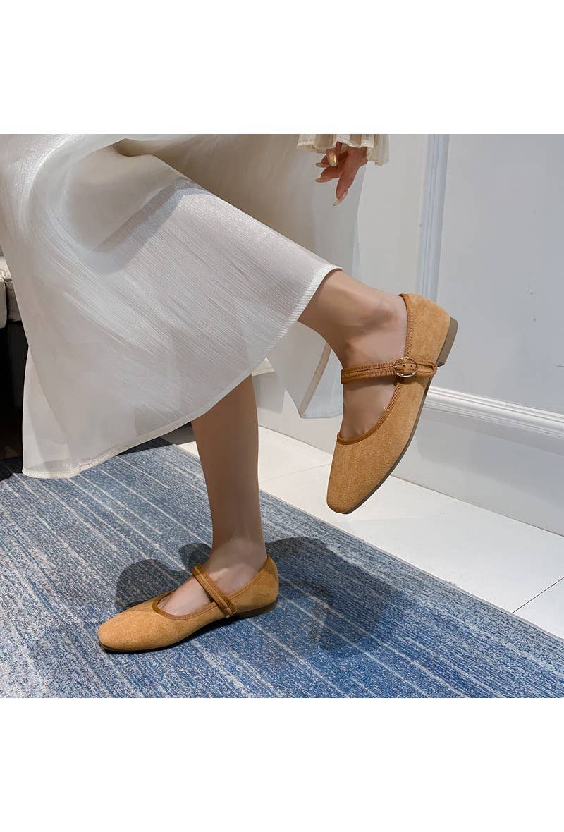 La Bottine Souriante - Wholesale Flats - Women's - Mary Jane Ballet Flats in Suede – Fine Buckle25