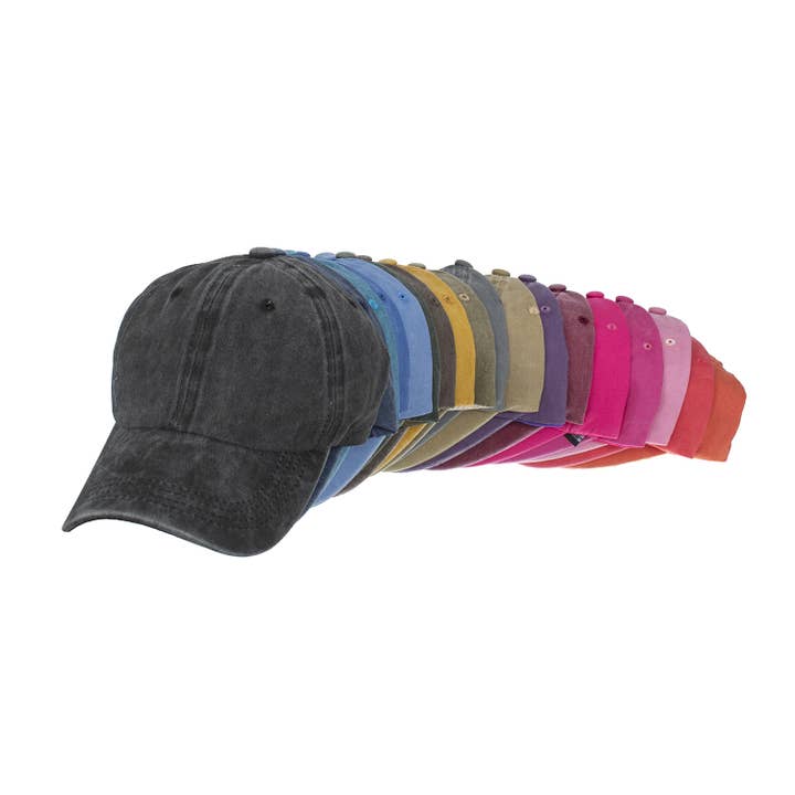 ACCITY - Wholesale Baseball Cap - Women's - Summer Washed Solid Baseball Cap, Sun Hat CWAH206