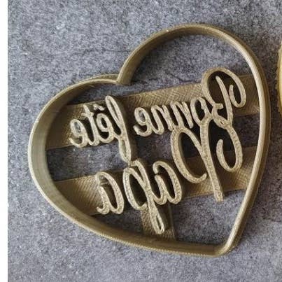 3Dkoupe – wholesale Cake/cupcake topper – Happy Dad's Day Cookie Cutter - Heart0