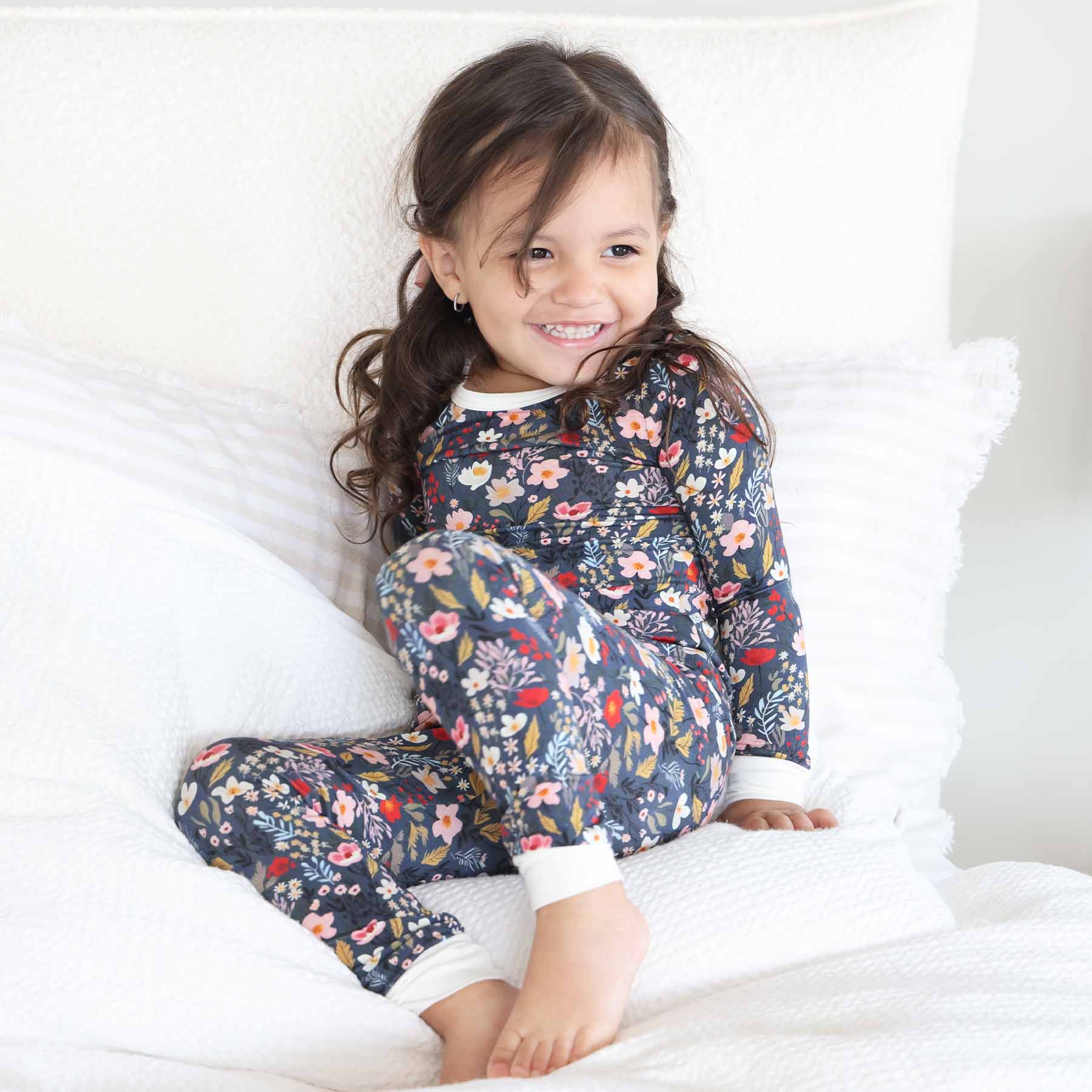 Caden Lane - Wholesale Sleepwear Set - Kids - Midnight Meadow Two Piece Pajama Set4