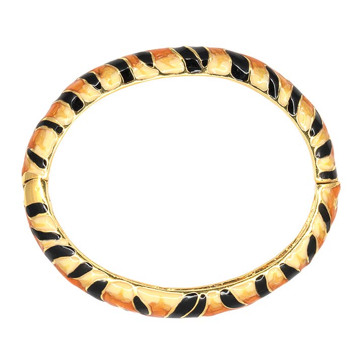 Tiger Print Bangle Bracelet for wholesale by Kenneth Jay Lane