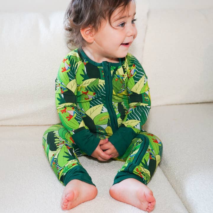 Pijama com Fecho para Bebé de Rã-de-olhos-vermelhos por atacado de Jungle Jams