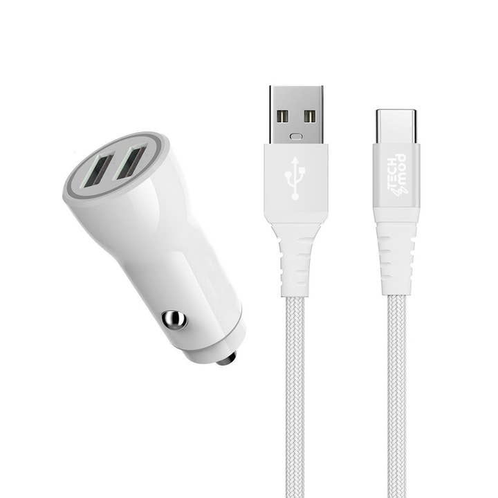LAX Gadgets - Wholesale Charging Cable - Car Charger With USB C to Lightning Cable-6ft - Retail Pack